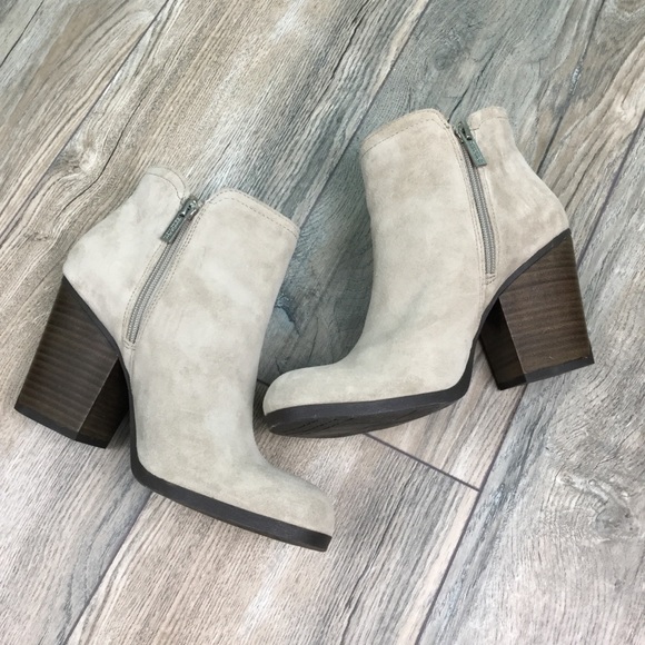 Kenneth Cole Reaction Shoes - Suede Ankle Booties - Taupe
